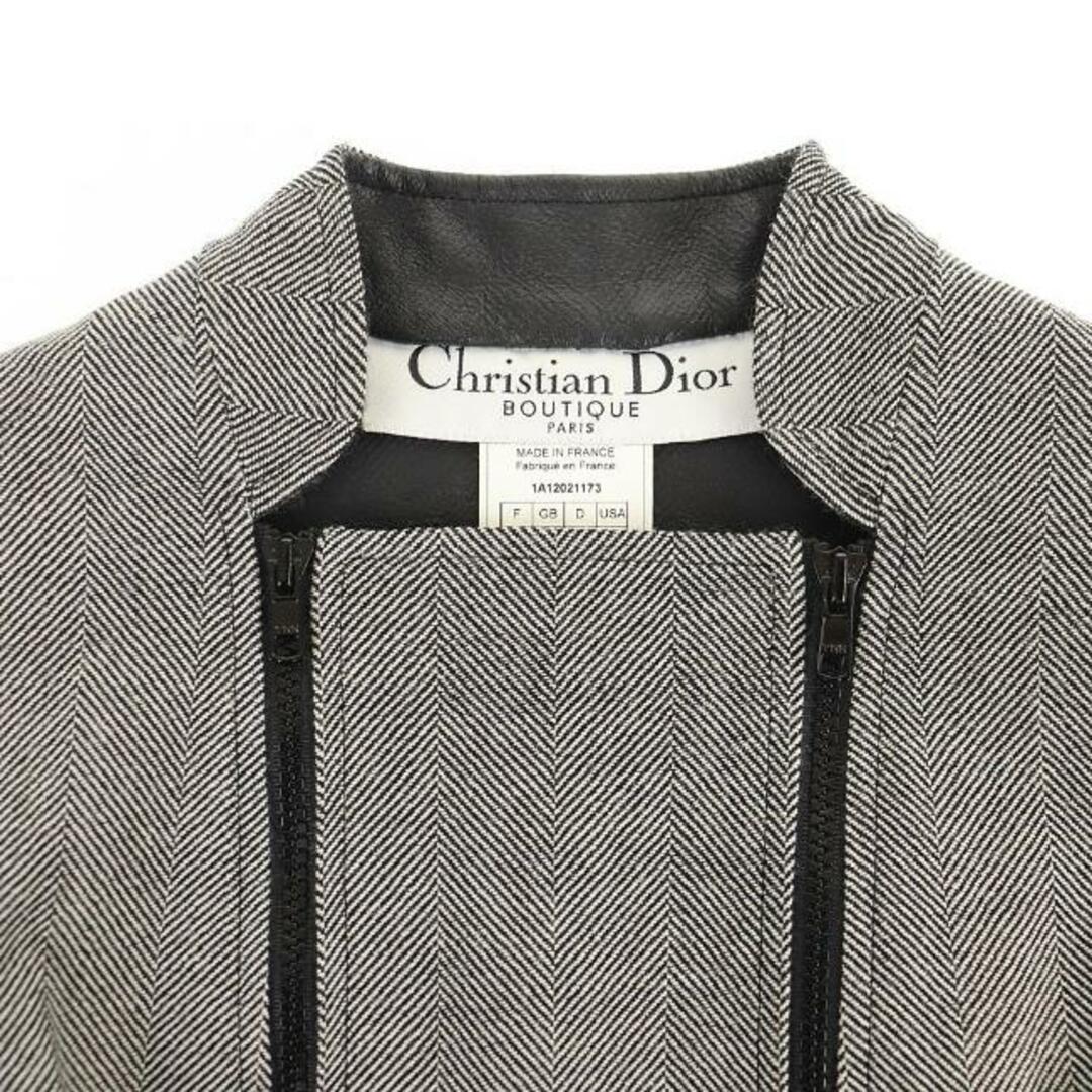 Christian Dior(クリスチャンディオール)のクリスチャンディオール ジップジャケット 中古 サイズ36 グレー系 Christian Dior 【中古】 | ファッション 長袖 アウター 服 アパレル ブランド ランクAB レディースのジャケット/アウター(その他)の商品写真