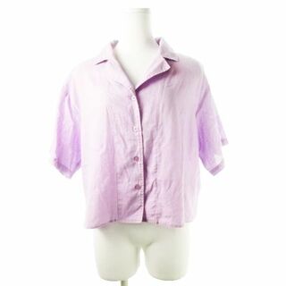 ケービーエフ(KBF)のKBF オープンカラーシャツ 開襟 半袖 麻混 One 紫 210702CK7A(Tシャツ(半袖/袖なし))
