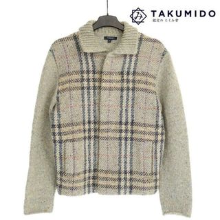 ☆美品☆今月限定価格☆バーバリーニットジャケットサイズ2チェックニット/セーター