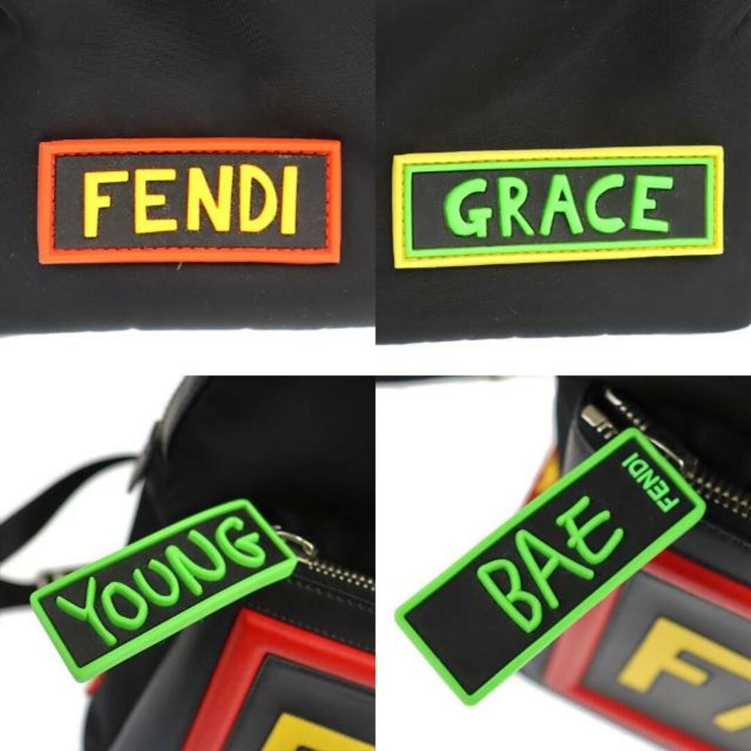 FENDI(フェンディ)のフェンディ リュックサック バックパック BIGBANG SOLコラボ 中古 7VZ012 ブラック ナイロン レザー FENDI 【中古】 |  バッグ 黒 カバン メンズ カジュアル ファッション ブランド ABランク メンズのバッグ(バッグパック/リュック)の商品写真