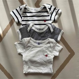 PETIT BATEAU - プチバトー マリニエール＆ミラレ長袖ボディ3枚組 24m