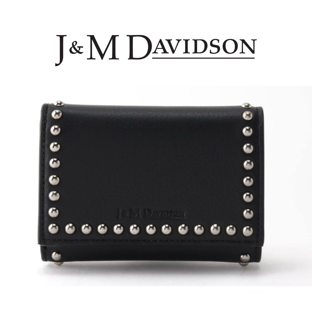 新品 定価5.4万円 J&M DAVIDSON 財布 スタッズ ブラック 黒 新品 定価5.4万円 J&M DAVIDSON 財布 スタッズ ブラック 黒