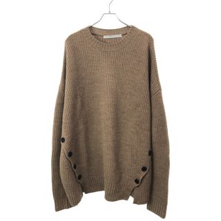 ジョンローレンスサリバン(JOHN LAWRENCE SULLIVAN)のJOHN LAWRENCE SULLIVAN ジョン ローレンス サリバン 20AW FRONT SIDE BUTTONED CN SWEATER ウールニットセーター ブラウン S 4B001-0120-36(ニット/セーター)