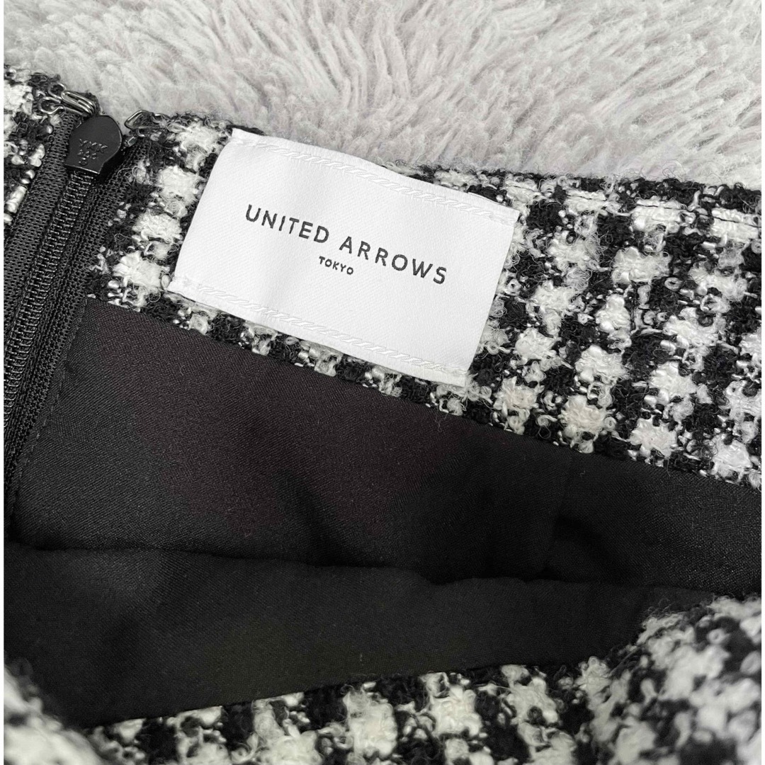 UNITED ARROWS(ユナイテッドアローズ)のUNITED ARROWS ループツイード タイトスカート ギンガムチェック レディースのスカート(ロングスカート)の商品写真