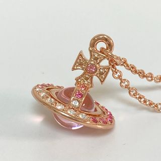 ヴィヴィアンウエストウッド(Vivienne Westwood)のヴィヴィアン　グラデーションオーブネックレス　ピンクゴールド×ピンク(ネックレス)