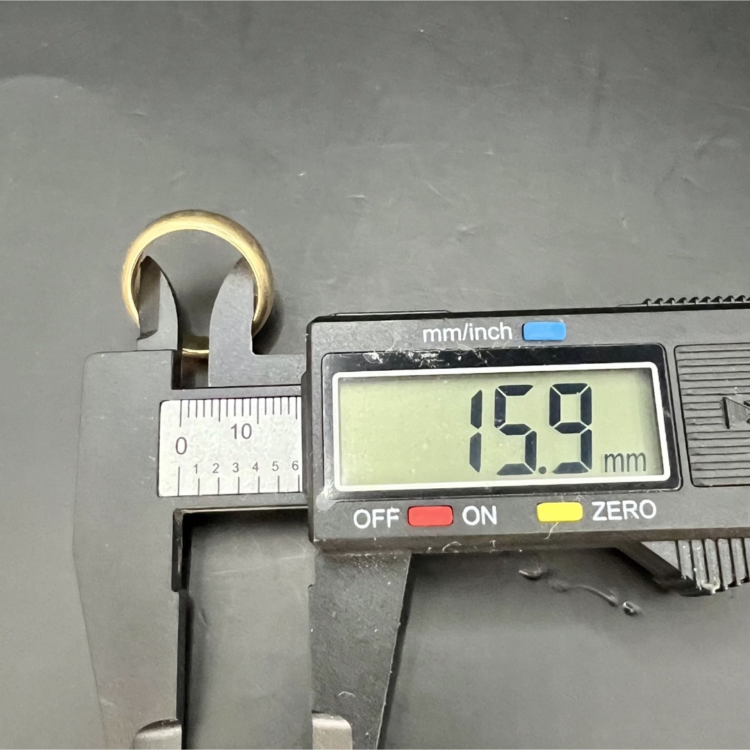 Y013012) K20リング かまぼこ 約13号 20金YG 指輪 Y013012) K20リング かまぼこ 約13号 20金YG 指輪