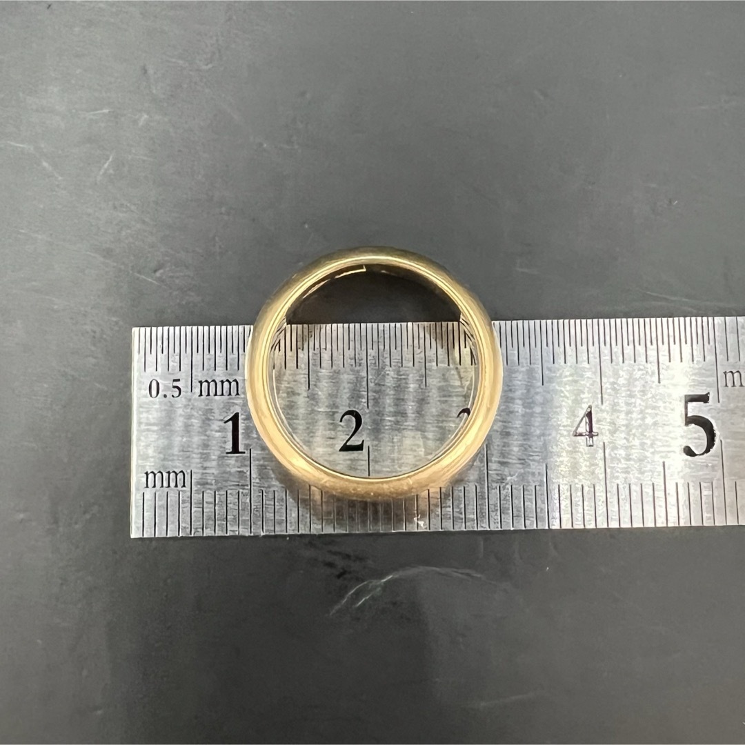 Y013012) K20リング かまぼこ 約13号 20金YG 指輪 Y013012) K20リング かまぼこ 約13号 20金YG 指輪