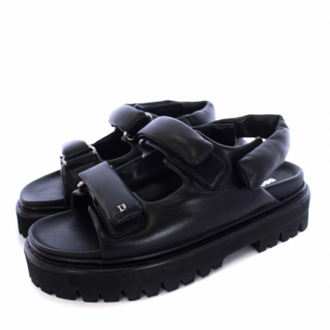 DSQUARED2 Flat Sandal ラムレザー 黒 S82FS0051125cmアウトソール