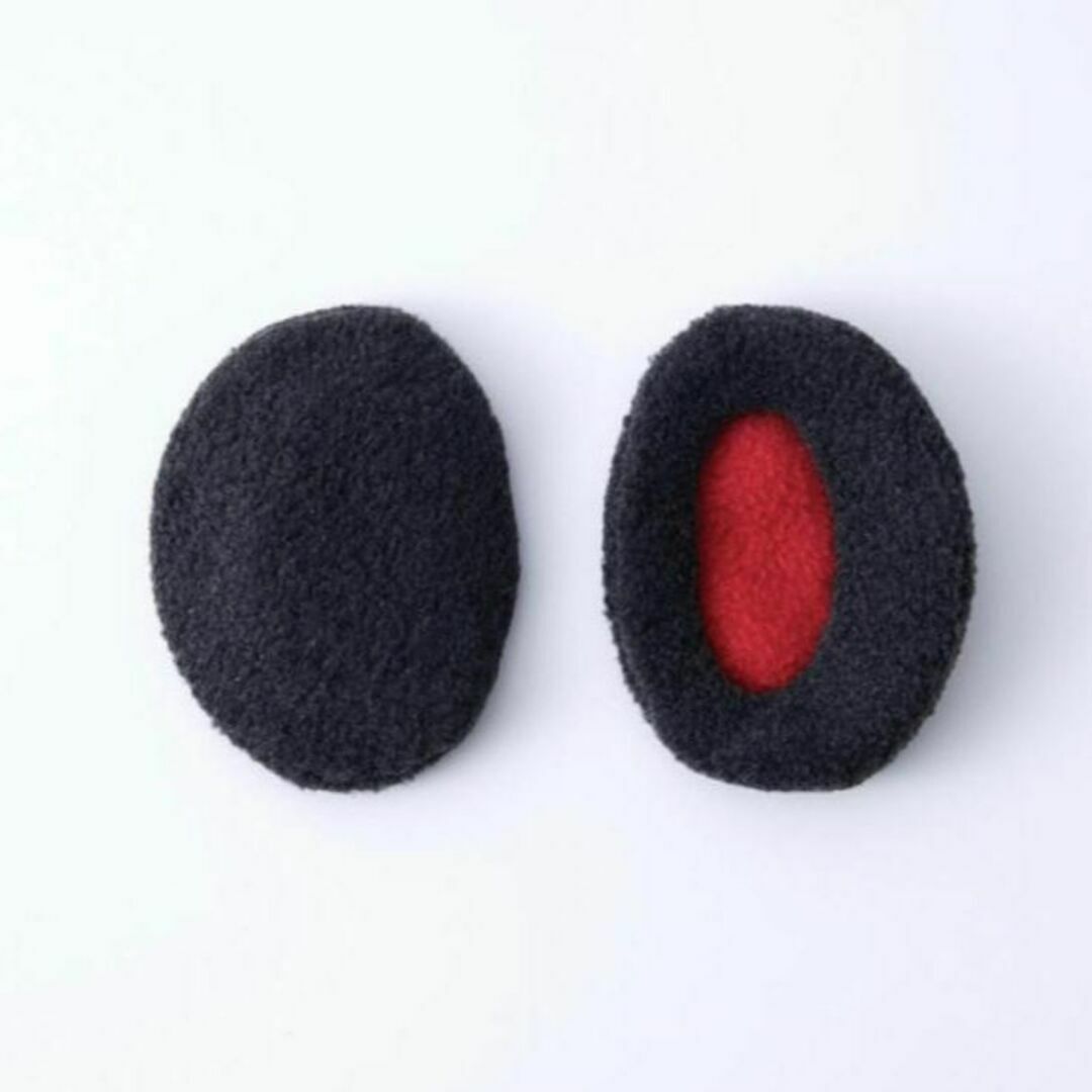 イヤーマフ 黒 耳当て 耳カバー 防寒 イヤーマフラー メンズ ウォーマー レディースのファッション小物(イヤーマフ)の商品写真