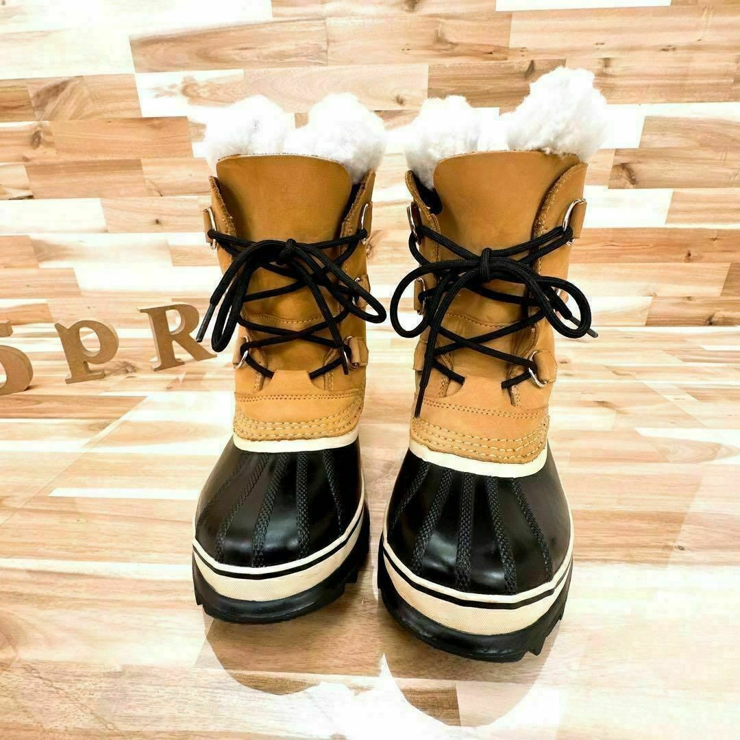 SOREL(ソレル)のほっこり可愛い【ソレル】ユース カリブー ブーツ 大人着用可能 23.0 茶×黒 レディースの靴/シューズ(ブーツ)の商品写真