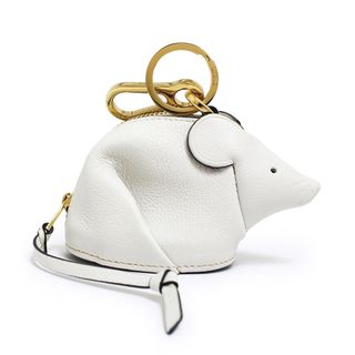 ロエベ(LOEWE)のロエベ マウス チャーム ネズミ コインケース 小銭入れ 財布 クラシックカーフ レザー オフホワイト 白 ゴールド金具 199.30BR81 LOEWE（新品・未使用品）(コインケース)