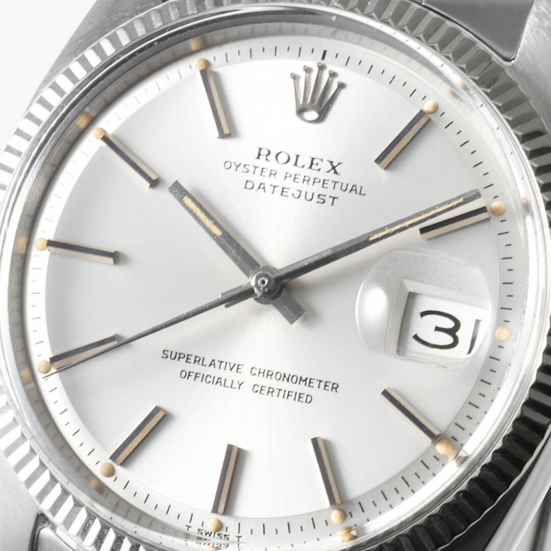 ROLEX(ロレックス)のロレックス デイトジャスト 1601 シルバー バー バタフライローター 6番 メンズ アンティーク 腕時計 メンズの時計(腕時計(アナログ))の商品写真