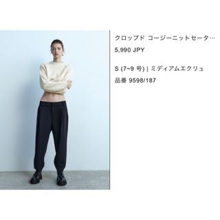 ザラ(ZARA)のZARA クロップト ニットセーター(ニット/セーター)