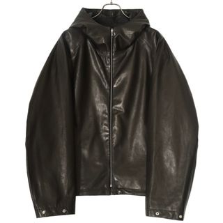 stein LEATHER HOODED SHORT JACKET 24SS