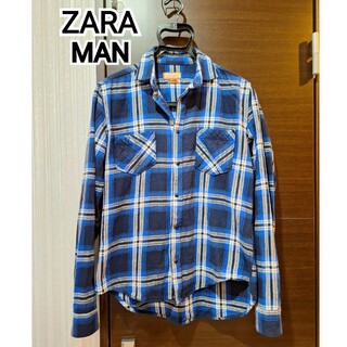 ザラ(ZARA)の【ZARA MAN】SLIM FIT ネルシャツ　ダンガリー　チェック(シャツ)