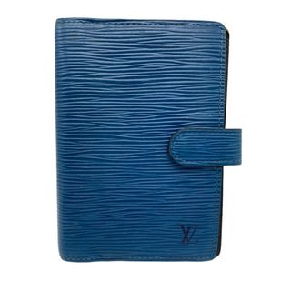 LOUIS VUITTON ルイヴィトン エピ アジェンダPM 手帳カバー R20055 ブルー/ブラック 中古 D4(手帳)