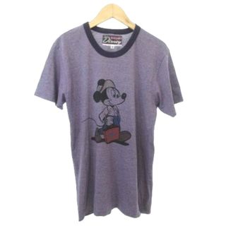 ビームス(BEAMS)のビームス ×Disney Tシャツ 半袖 ミッキー  薄手 Sサイズ 紫(Tシャツ/カットソー(半袖/袖なし))