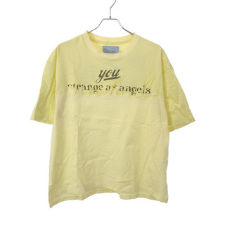 71 MICHAEL  ミシェル ロゴ刺繍クルーネックTシャツ イエロー M(Tシャツ/カットソー(半袖/袖なし))
