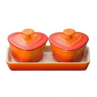 ルクルーゼ(LE CREUSET)の【LE CREUSET 】ル・クルーゼ　プチ・ラムカン・ダムール・セット　ハート(食器)