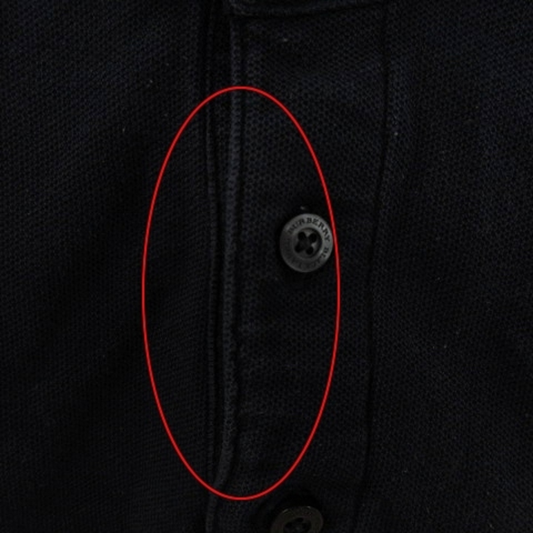 BURBERRY BLACK LABEL(バーバリーブラックレーベル)のバーバリーブラックレーベル ポロシャツ  半袖 ロゴ 紺 2 M位 ■SM1  メンズのトップス(ポロシャツ)の商品写真