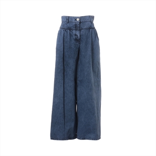 76cm本体フミカ ウチダ Tweed-Satin/CUT-OUT SLACKS パンツ