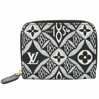 ルイヴィトン(LOUIS VUITTON)の本物 ルイヴィトン LOUIS VUITTON LV ジッピーコインパース モノグラム ジャガード コインケース 小銭入れ ブラック ホワイト M69997 ビトン 財布 ウォレット 中古(コインケース)