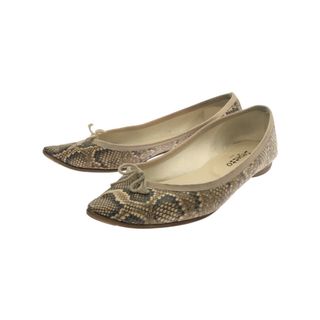 レペット(repetto)のRepetto レペット パイソンフラットバレエシューズ ベージュ 36 1/2(バレエシューズ)