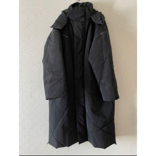 65センチ毛100%リブYohji Yamamoto ヨウジヤマモト 22AW x NEW ERA Wool Coach Jacket ×ニューエラコラボ バックロゴコーチジャケット ブラック HE-Y90-513-1
