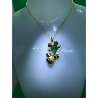 マナス碧玉 和田玉 金魚ネックレス2141(ネックレス)