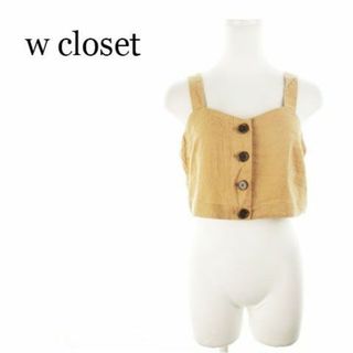 ダブルクローゼット(w closet)のダブルクローゼット ビスチェ カットソー F ベージュ 220426AH11A(カットソー(半袖/袖なし))