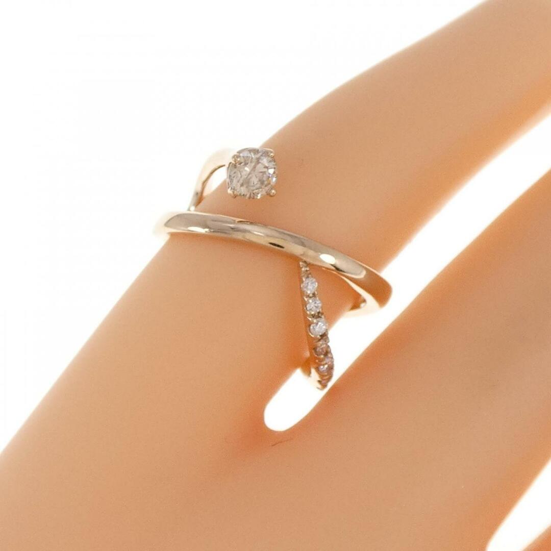 K18PG ダイヤモンド ピンキー リング 0.06CT レディースのアクセサリー(リング(指輪))の商品写真