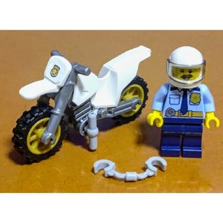 レゴ(Lego)のレゴ★シティ ポリス ミニフィグ 警官・オフロード白バイ 美品 人気(キャラクターグッズ)