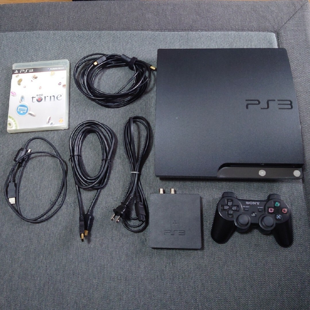 PlayStation3(プレイステーション3)の美品　SONY PlayStation3 CECH-2100A　ブラック　トルネ エンタメ/ホビーのゲームソフト/ゲーム機本体(家庭用ゲーム機本体)の商品写真