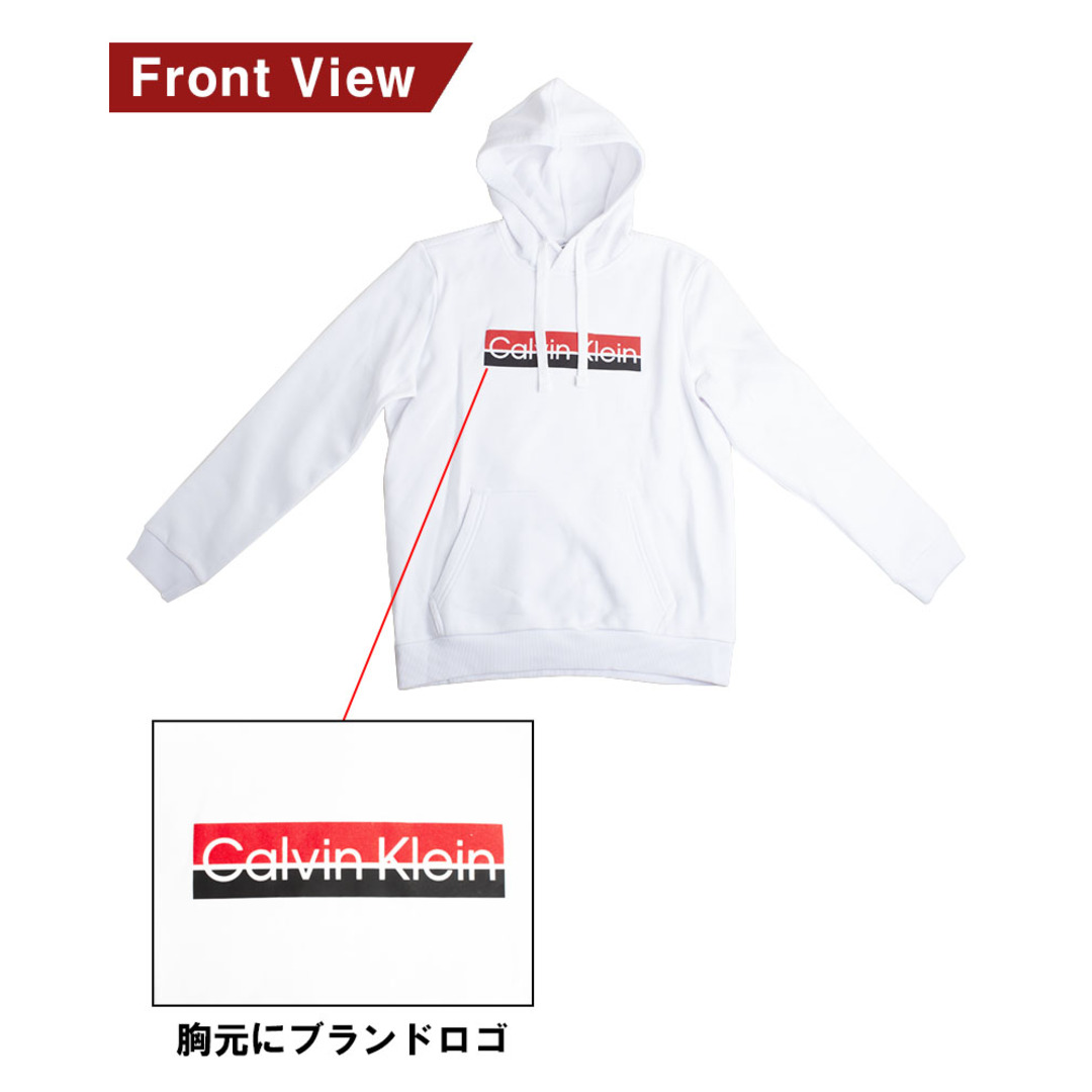 Calvin Klein(カルバンクライン)のカルバンクライン フーディー パーカー 裏起毛 メンズ 40qc402 Lサイズ メンズのトップス(パーカー)の商品写真
