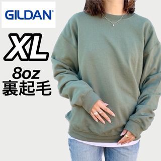 ギルタン(GILDAN)の新品 ギルダン 8oz プルオーバー 無地トレーナー 裏起毛 ミリタリー XL(スウェット)