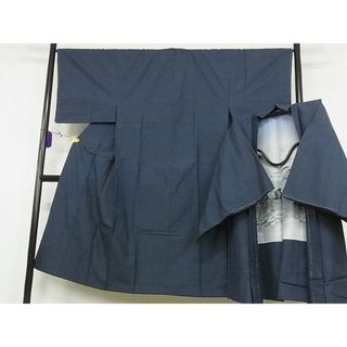 平和屋川間店■男性　紬　アンサンブル　絣文様　正絹　逸品　未使用　B-sa2955(着物)