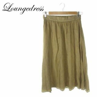 ラウンジドレス(Loungedress)のラウンジドレス フレアロングスカート 光沢感 F カーキ 220530AO16A(ロングスカート)