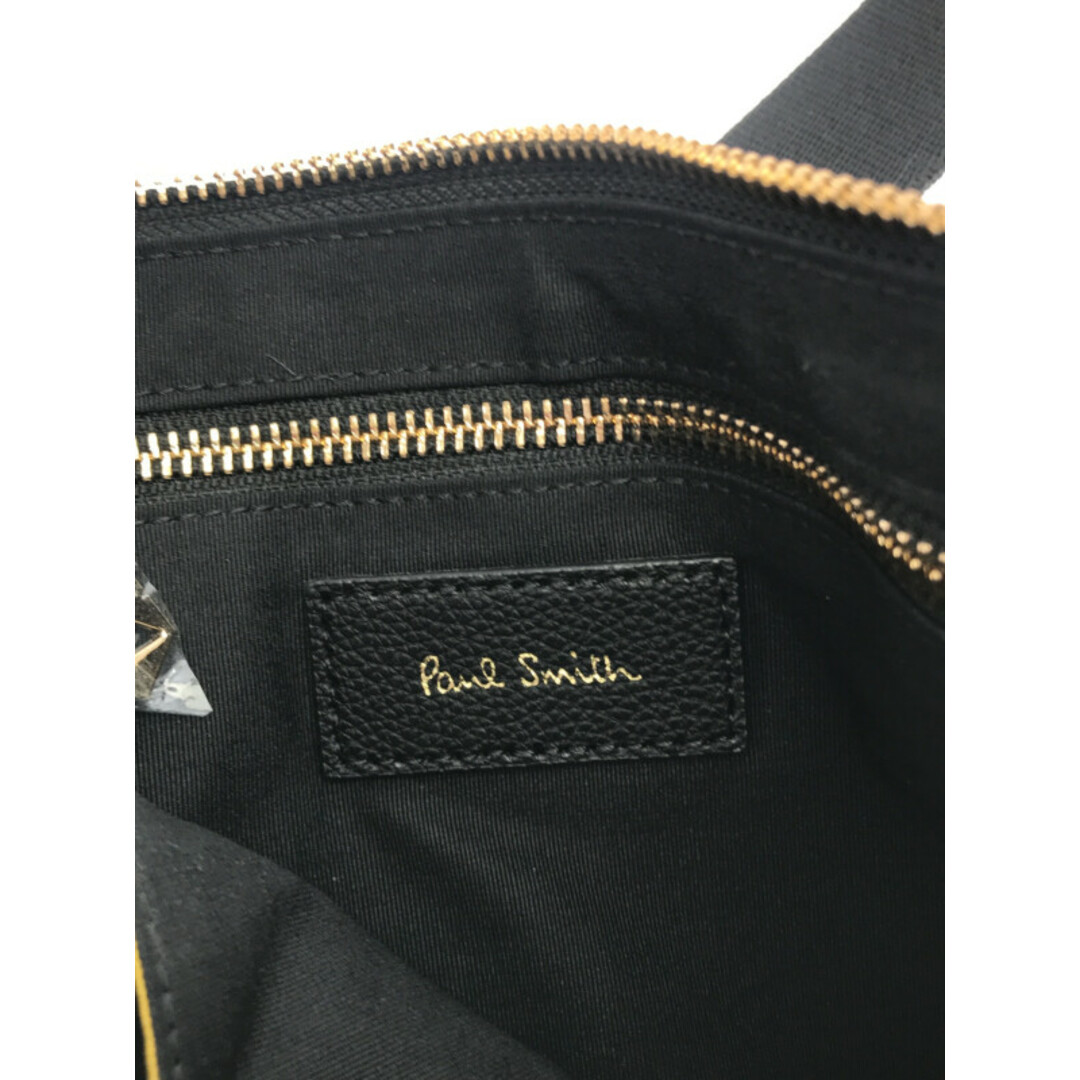 Paul Smith(ポールスミス)のPaul Smith ポールスミス インレイドストライプハンドルショルダーバッグ ブラック  APS100 メンズのバッグ(ショルダーバッグ)の商品写真