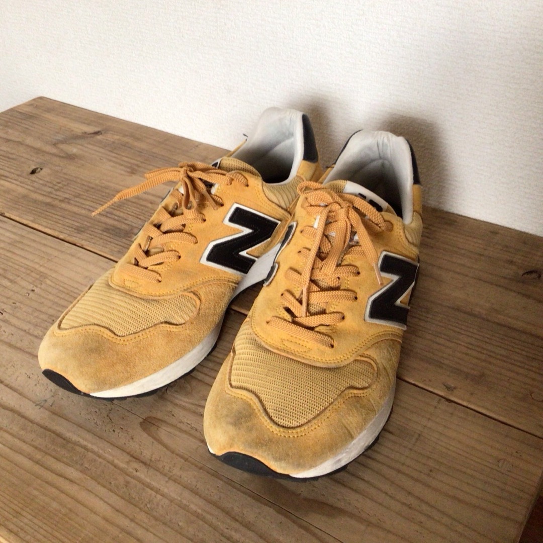 New Balance(ニューバランス)のニューバランス　1400 イエロー　28  着用回数10回　靴底の擦り減り少ない メンズの靴/シューズ(スニーカー)の商品写真