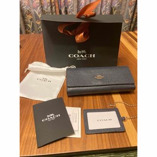 コーチ(COACH)のCOACH 長財布 美品 フラップウォレット パスケース付き (財布)