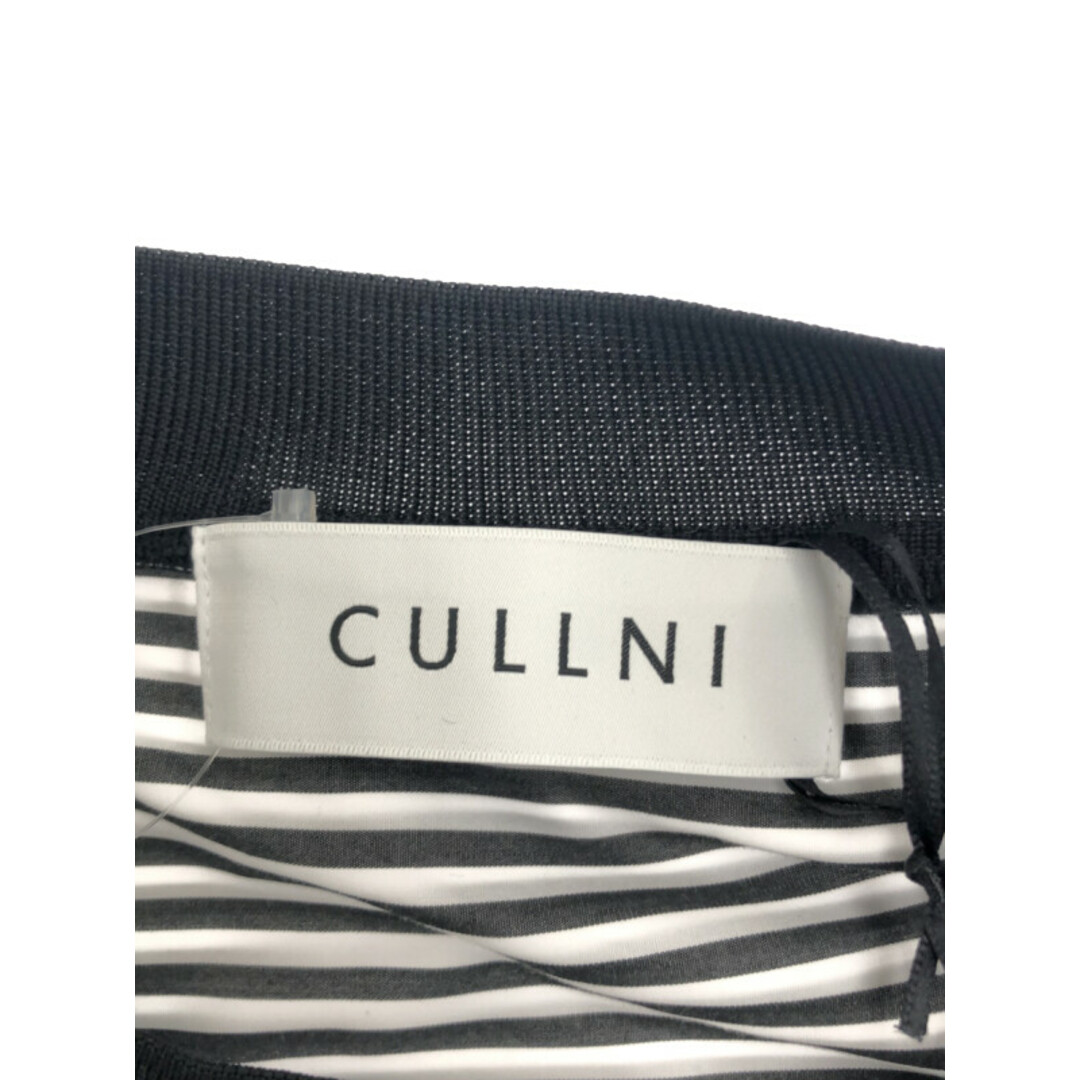 新品未使用品ＳCULLNI クルニ 23AW Stripe Mix Pullover ストライプミックスプルオーバーシャツ 23-AW-028B ブラック×ホワイト 1