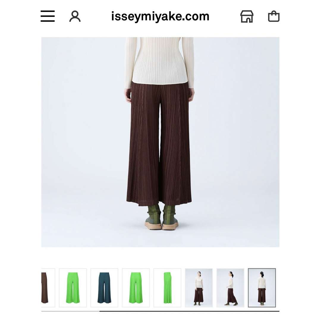 PLEATS PLEASE ISSEY MIYAKE(プリーツプリーズイッセイミヤケ)のpleatsplease THICKER BOTTOMS2 BROWN サイズ2 レディースのパンツ(その他)の商品写真