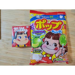 フジヤ(不二家)の不二家 ポップキャンディ 袋 20本　&ミルキー　袋　108g(菓子/デザート)