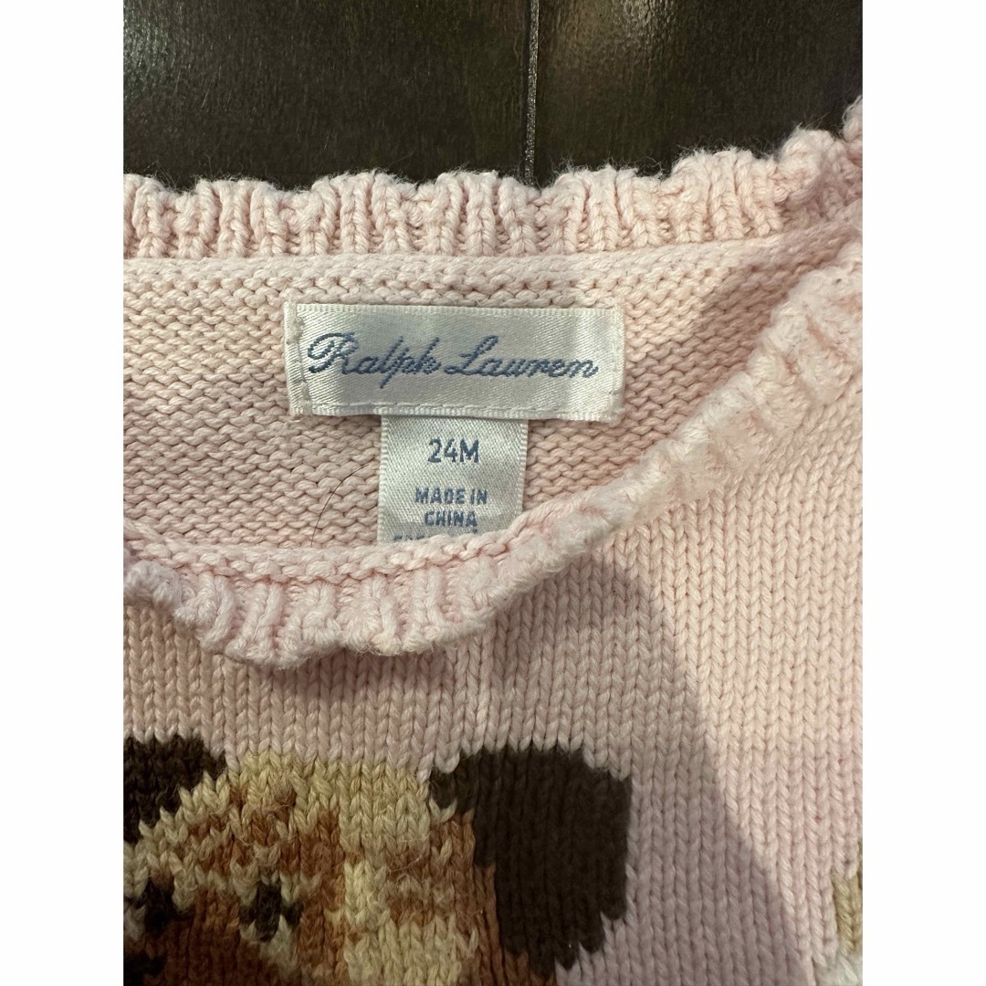 POLO RALPH LAUREN(ポロラルフローレン)のポロベア　ラルフローレン　ニット　24m キッズ/ベビー/マタニティのキッズ服女の子用(90cm~)(ニット)の商品写真