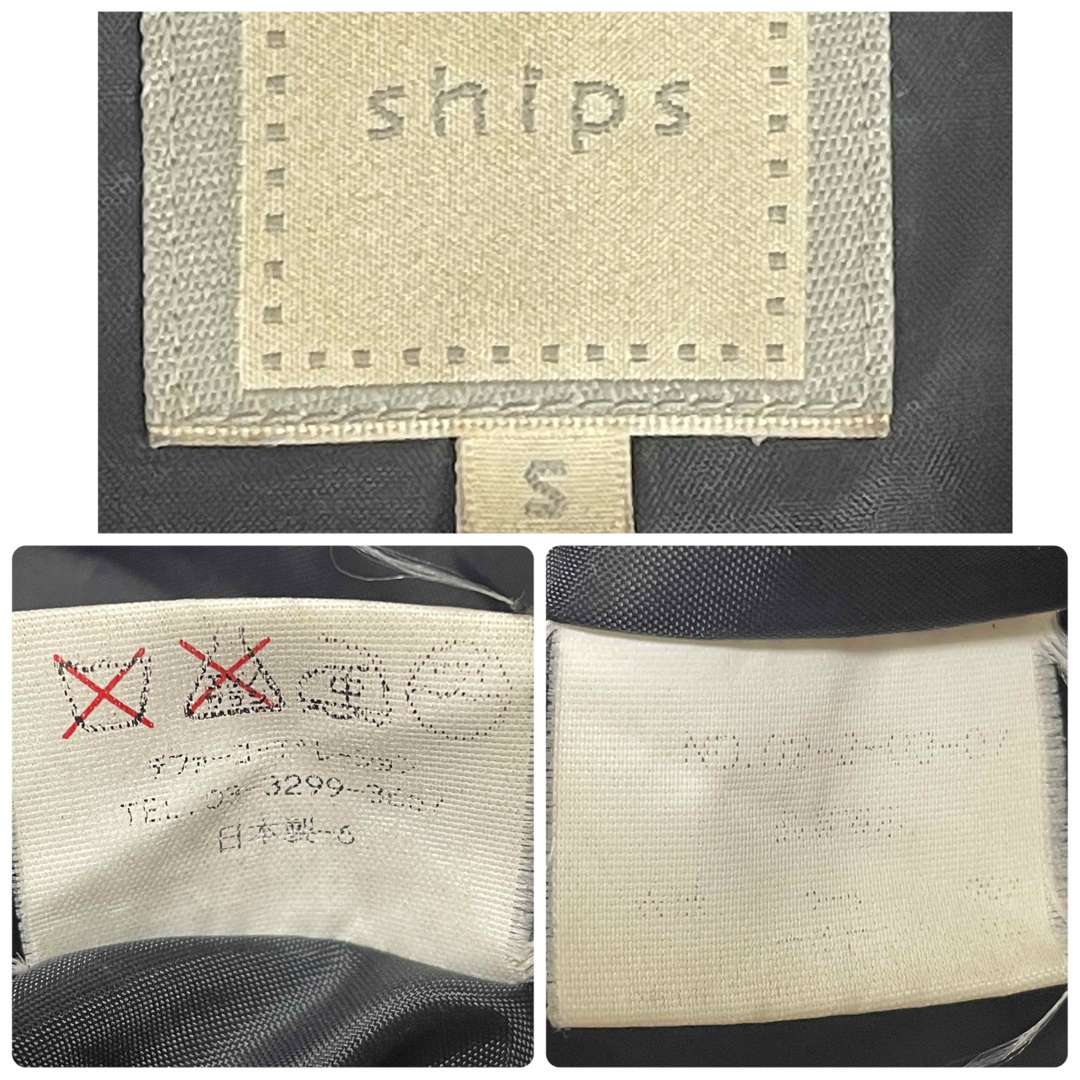 SHIPS(シップス)のシップス レディース ショート丈 ピーコート S ブラック 黒 レディースのジャケット/アウター(ピーコート)の商品写真