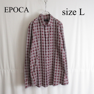 エポカ(EPOCA)のEPOCA UOMO レギュラーカラー コットン チェックシャツ トップス 48(シャツ)