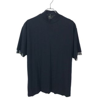 カラー(kolor)のkolor カラー 19SS シフォンレイヤードハイネックTシャツ ネイビー×ブラック 3 19SCM-T26219S(Tシャツ/カットソー(半袖/袖なし))