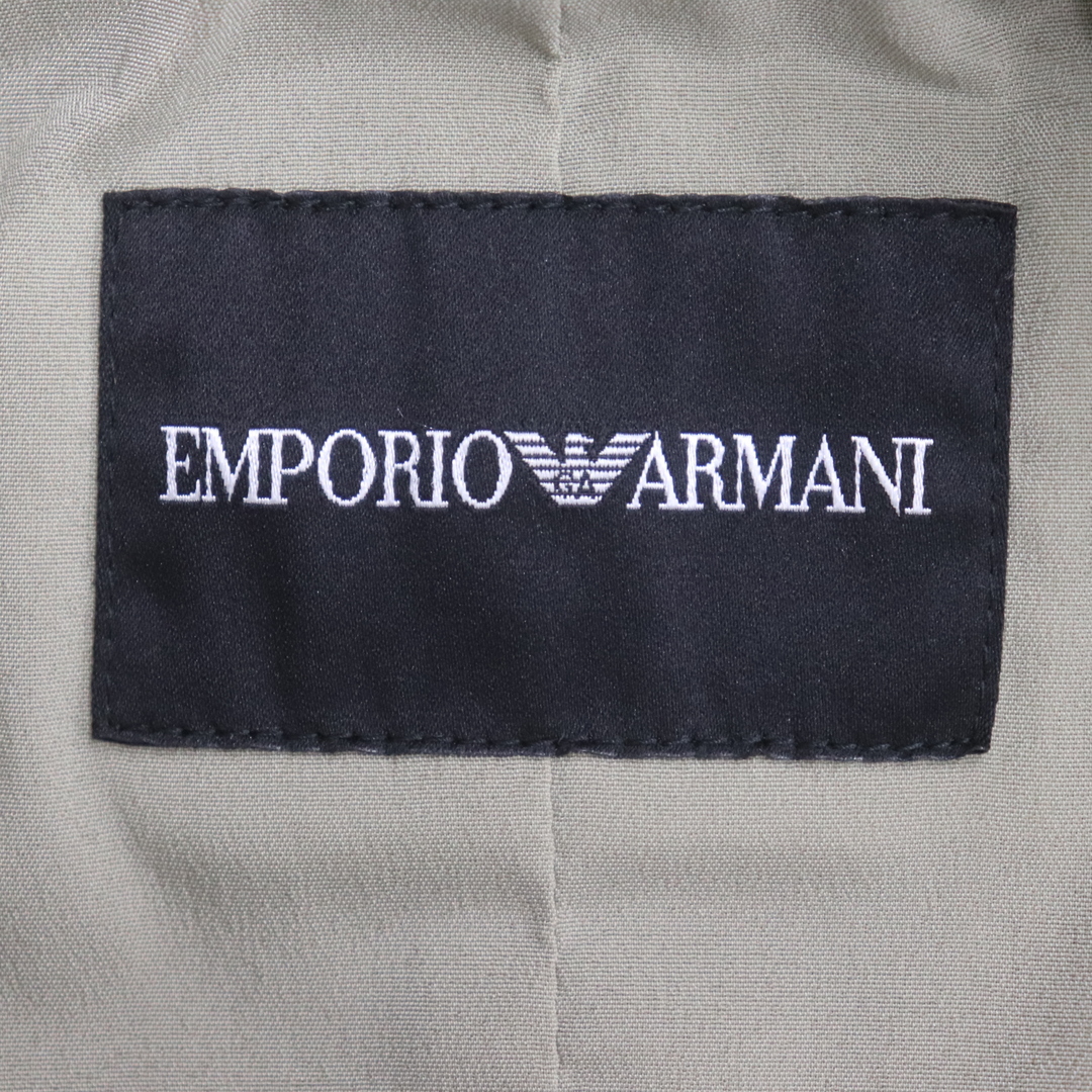 Emporio Armani(エンポリオアルマーニ)のITDQR7QTSC28 EMPORIO ARMANI エンポリオアルマーニ レザー ジャケット トップス アウター レディース グレー 羊革 サイズ42 メンズのジャケット/アウター(レザージャケット)の商品写真