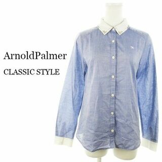 アーノルドパーマー(Arnold Palmer)のアーノルドパーマー クレリックシャツ 長袖 薄手 2 青 220701AH6A(シャツ/ブラウス(長袖/七分))
