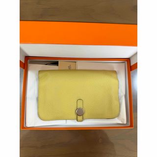 エルメス(Hermes)の正規品　エルメス　ドゴン　レザー　イエロー(財布)